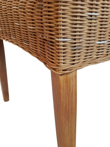 Esszimmer Stühle 4 Stück Rattanstühle Wintergarten Cardine cappuccino