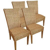 Esszimmer Stühle 4 Stück Rattanstühle...