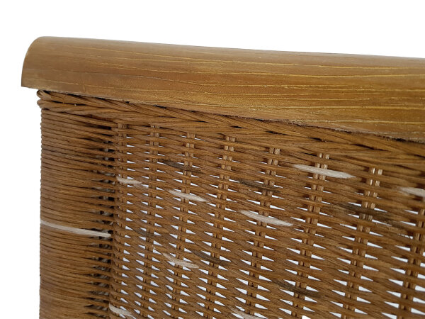 Esszimmer Stühle Set Rattanstühle Perth 4 Stück braun Korbstühle nachhaltig