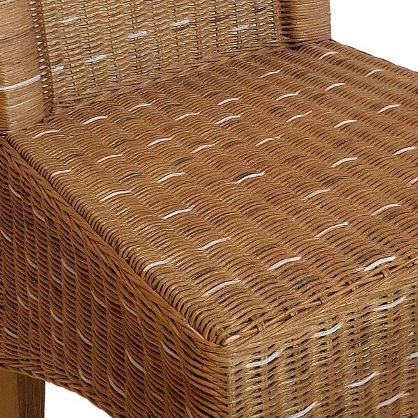 Esszimmer Stühle Set Rattanstühle Perth 4 Stück braun Korbstühle nachhaltig