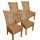 Esszimmer Stühle Set Rattanstühle Perth 4 Stück braun Korbstühle nachhaltig