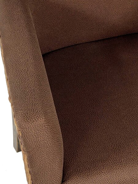 Esszimmer Stühle Set 6 Stück Rattan Bilbao Polstersessel prairie brown