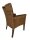 Esszimmer Stühle Set 6 Stück Rattan Bilbao Polstersessel prairie brown