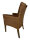 Esszimmer Stühle Set 6 Stück Rattan Bilbao Polstersessel prairie brown