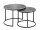 Couchtisch Set 2-teilig ø 55 Beistelltisch silber rund Wohnzimmer
