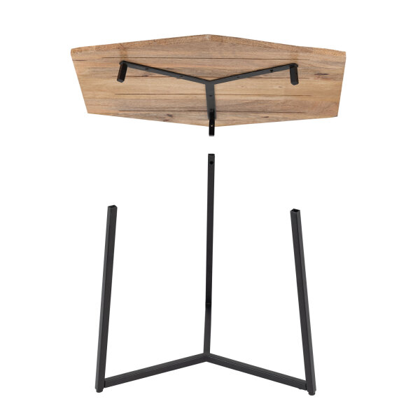 Couchtisch Beistelltisch nachhaltig Wohnzimmer Tisch Inka Metall Gestell schwarz