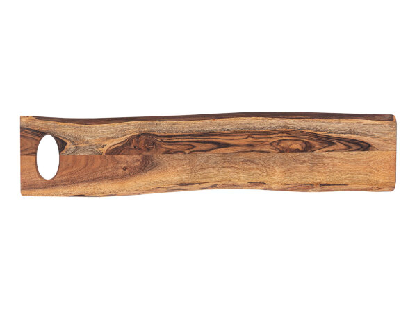 Holzbrett Servierbrett Dekotablett Thor 70x15cm Dekobrett Akazie massiv Vegan