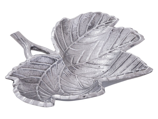 Dekoschale Schale Aluminium Leaf gold o. silber Blattschale