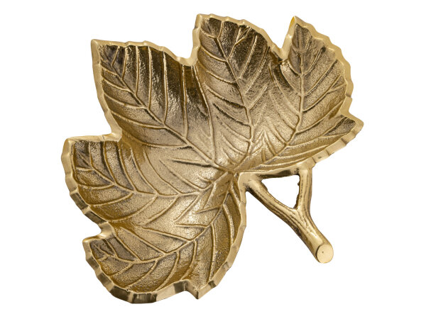 Dekoschale Schale Aluminium Leaf gold o. silber Blattschale