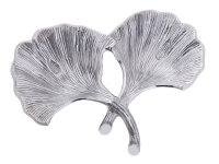 Dekoschale Schale Aluminium Ginkgo 2 Blatt gold o. silber...