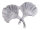 Dekoschale Schale Aluminium Ginkgo 2 Blatt gold o. silber Blattschale