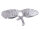 Dekoschale Schale Aluminium Ginkgo 2 Blatt gold o. silber Blattschale
