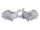 Dekoschale Schale Aluminium Ginkgo 2 Blatt gold o. silber Blattschale