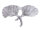 Dekoschale Schale Aluminium Ginkgo 2 Blatt gold o. silber Blattschale