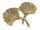 Dekoschale Schale Aluminium Ginkgo 2 Blatt gold o. silber Blattschale