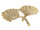 Dekoschale Schale Aluminium Ginkgo 2 Blatt gold o. silber Blattschale