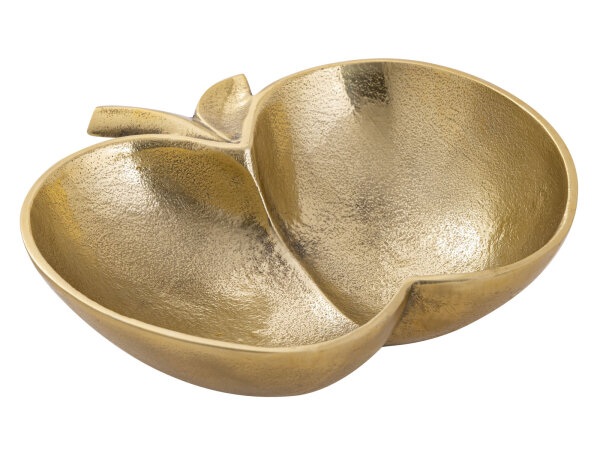 Dekoschale Dekoration Massiv chic Apfel Schale Apple gold o. silber Aluminium