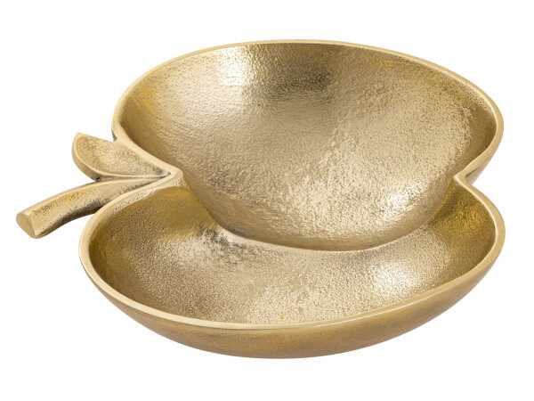 Dekoschale Dekoration Massiv chic Apfel Schale Apple gold o. silber Aluminium
