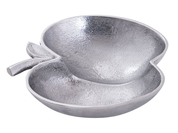 Dekoschale Dekoration Massiv chic Apfel Schale Apple gold o. silber Aluminium