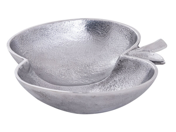 Dekoschale Dekoration Massiv chic Apfel Schale Apple gold o. silber Aluminium