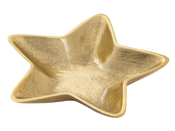 Dekoschalen 2er Set Starlight gold o. silber Weihnachtsdeko Aluminium Stern