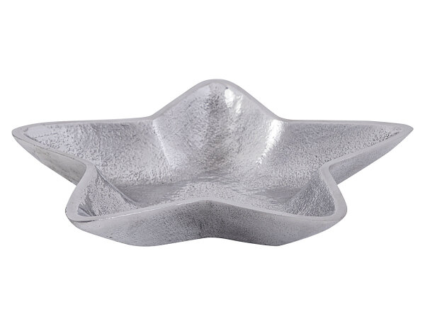 Dekoschalen 2er Set Starlight gold o. silber Weihnachtsdeko Aluminium Stern