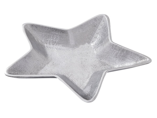 Dekoschalen 2er Set Starlight gold o. silber Weihnachtsdeko Aluminium Stern