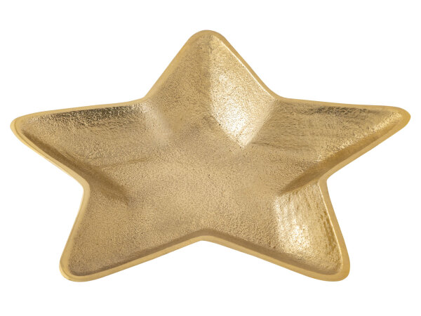 Dekoschalen 2er Set Starlight gold o. silber Weihnachtsdeko Aluminium Stern