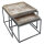 Couchtisch 2er Set quadratisch Satztisch Seattle Metall Gestell