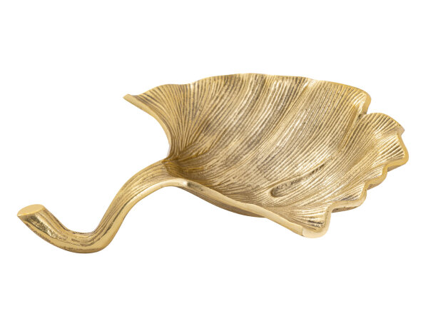 Dekoschale Schale Aluminium Ginkgo groß gold o. silber Blattschale