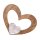 Dekofigur Herz 27x21cm Holzfigur Herzilein Mangoholz Aluminium