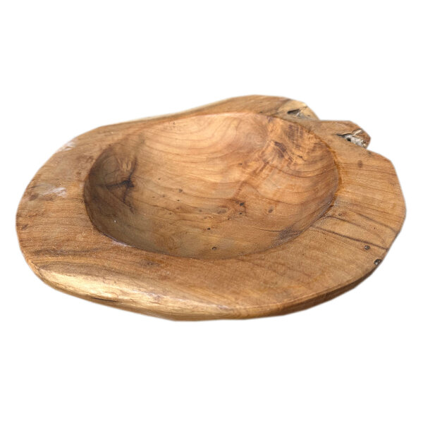 Teakholz Schale Ø 25 cm Einzigartiges Naturprodukt aus Wurzelholz