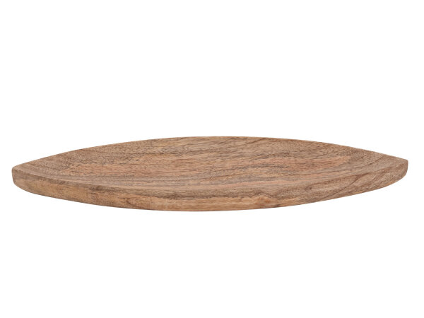 Dekoschale Holzschale Boot schiffförmig Mangoholz massiv B40xH3xT14cm