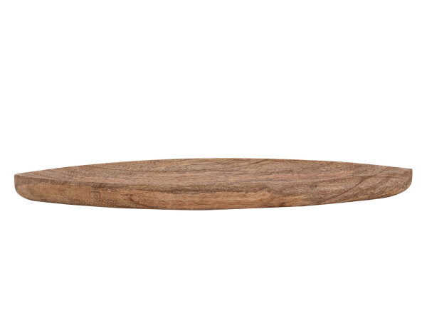 Dekoschale Holzschale Boot schiffförmig Mangoholz massiv B40xH3xT14cm