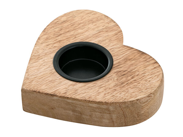 Teelichthalter 3er Set Kerzenständer Teelichter Herzilein Kerzenhalter Mangoholz