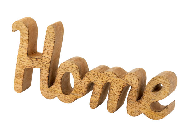 Holzdeko Schriftzug Home B28x12cm Dekoschrift Mangoholz massiv