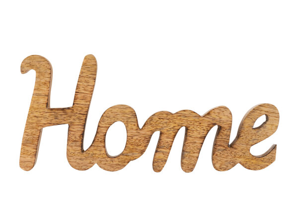 Holzdeko Schriftzug Home B28x12cm Dekoschrift Mangoholz massiv