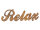 Schriftzug Holzfigur Relax Dekoschrift Mangoholz massiv B28x9cm