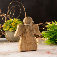 Dekofigur Engel Holzfigur 15x13cm Glücksengel...