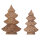 Dekofigur Baum 2er Set Holzfigur Holzbaum Weihnachtsdekoration Mangoholz