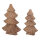 Dekofigur Baum 2er Set Holzfigur Holzbaum Weihnachtsdekoration Mangoholz
