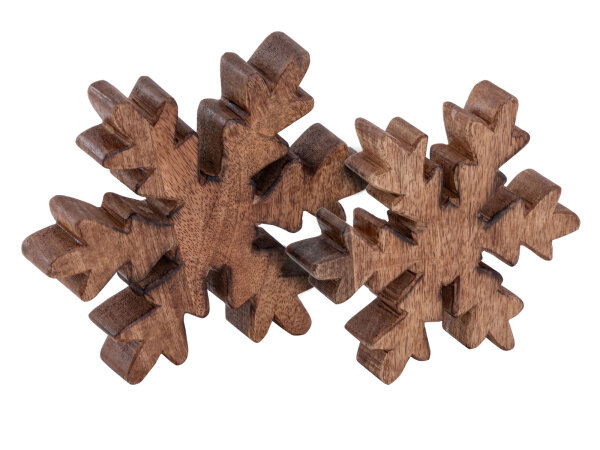 Schneeflocke Set Dekofigur 18x18cm Weihnachtsdekoration Baumbehang Christbaum