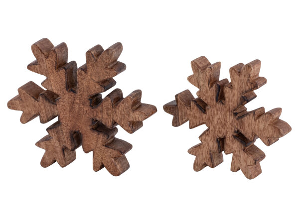 Schneeflocke Set Dekofigur 18x18cm Weihnachtsdekoration Baumbehang Christbaum