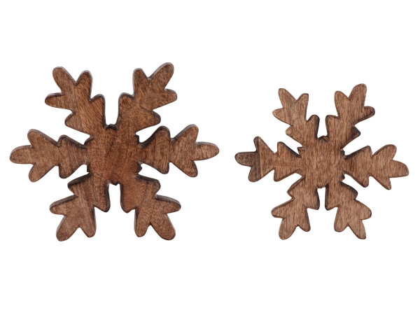 Schneeflocke Set Dekofigur 18x18cm Weihnachtsdekoration Baumbehang Christbaum