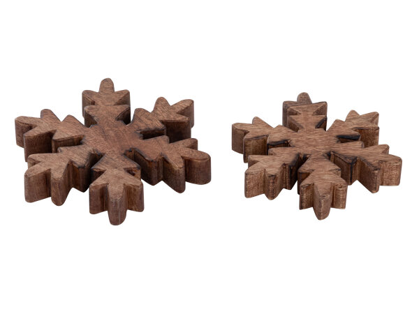 Schneeflocke Set Dekofigur 18x18cm Weihnachtsdekoration Baumbehang Christbaum