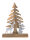 Holzfigur Weihnachtsbaum mit Hirsch u. Engel Weihnachtsdeko Mangoholz Aluminium