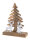 Holzfigur Weihnachtsbaum mit Hirsch u. Engel Weihnachtsdeko Mangoholz Aluminium