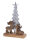 Dekofigur Weihnachtsbaum Hirschen 20x31cm Weihnachtsdeko Mangoholz Aluminium