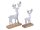 Dekofigur 2er Set Hirsche Aufsteller 14/20x22/32cm Dekofigur Aluminium