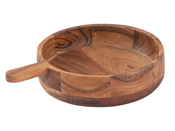 Holzpfanne Deko Pfanne Holz 32x25cm Schale Akazie massiv
